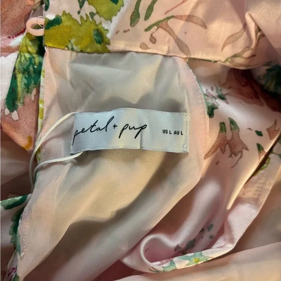 Petal and Pup Anabelle Halter Neck Midi Dress - Pink Floral (L) - Picture 6 of 7